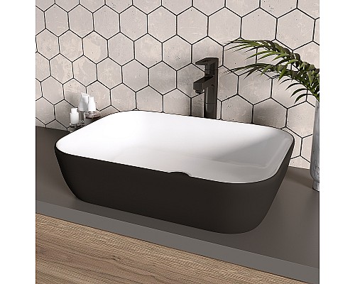 Раковина-чаша Grossman 46 GR-4041BW Белая Черная