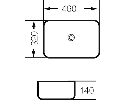 Раковина-чаша Grossman 46 GR-4041BW Белая Черная