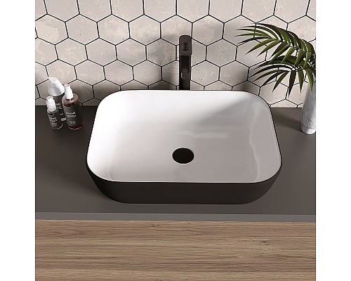 Раковина-чаша Grossman 46 GR-4041BW Белая Черная