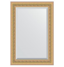 Зеркало Evoform Exclusive 95х65 с фацетом в багетной раме - Сусальное золото 80 мм