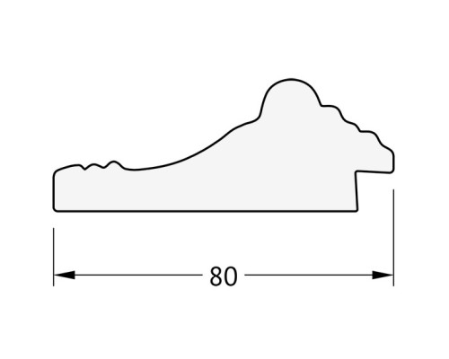 Зеркало Evoform Exclusive 95х65 BY 1274 с фацетом в багетной раме - Сусальное золото 80 мм