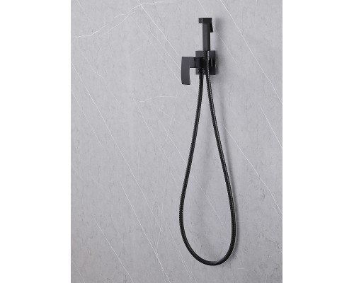 Гигиенический душ со смесителем Abber Wasserfall AF8625B Черный матовый