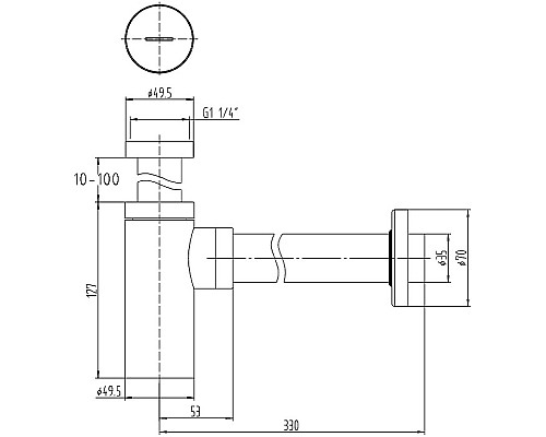 Сифон для раковины Allen Brau Priority 5.31025-31 Черный матовый