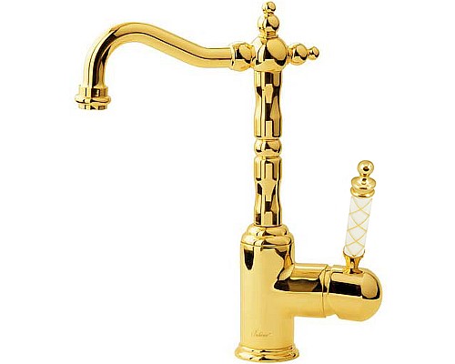 Смеситель для раковины Boheme Murano 282-MR-W Золото