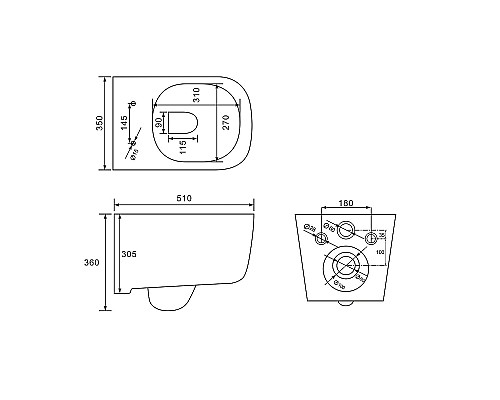 Унитаз Vincea Core VT1-28 подвесной Белый с сиденьем Микролифт