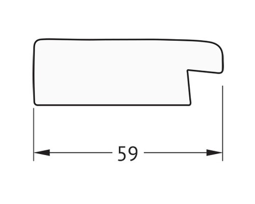 Зеркало Evoform Definite 154х74 BY 0770 в багетной раме - Травленое золото 59 мм