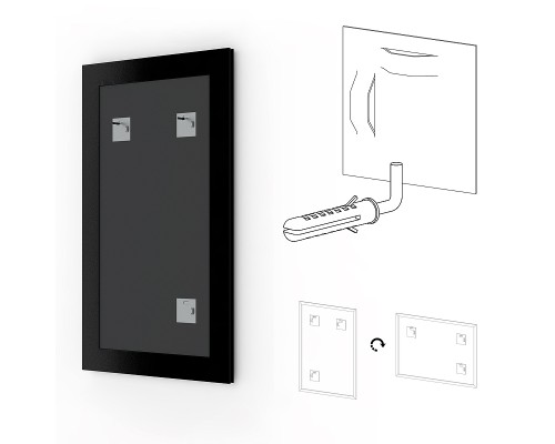 Зеркало Evoform Definite 154х74 BY 0770 в багетной раме - Травленое золото 59 мм