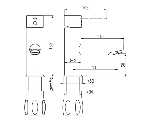 Смеситель для раковины Rav Slezak Seina SE927.5K Хром
