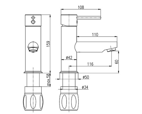 Смеситель для раковины Rav Slezak Seina SE927.5K Хром