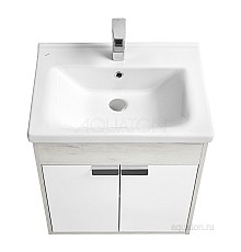 Тумба под раковину Флай 60 белый, дуб крафт Aquaton 1A237301FAX10