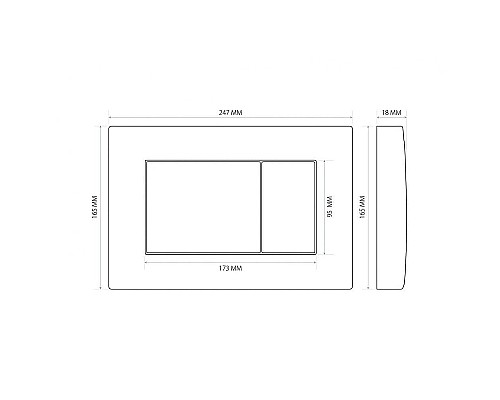 Инсталляция Berges Atom 410 040331 для унитаза с клавишей смыва Хром