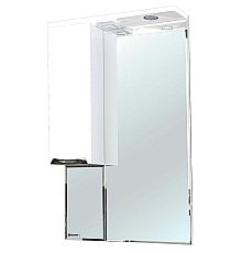 Зеркало со шкафом Bellezza Альфа 55 L 4618808002018 с подсветкой Белое