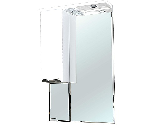 Зеркало со шкафом Bellezza Альфа 55 L 4618808002018 с подсветкой Белое