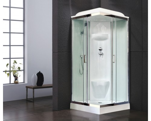 Душевая кабина Royal Bath HP 80х80 стекло прозрачное задняя стенка Белая