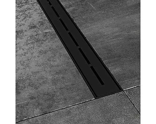 Душевой лоток Ravak Runway OZ 75 X01750 с Черной матовой решеткой