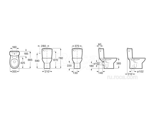 Бачок для унитаза Roca Victoria 34139Z000