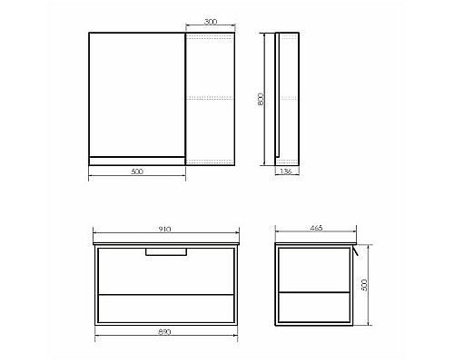 Тумба с раковиной Comforty Бонн 90 00-00001937 подвесная Дуб темный