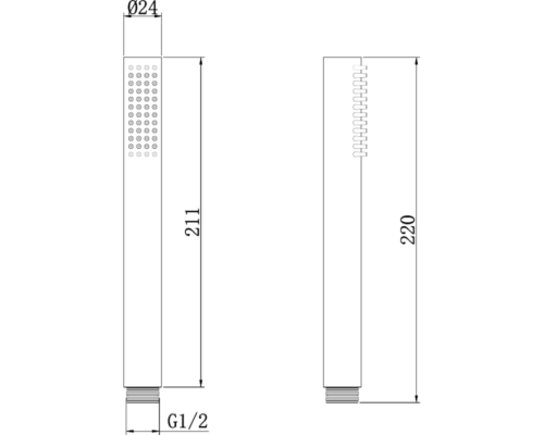 Ручной душ Abber AF0051G Золото матовое