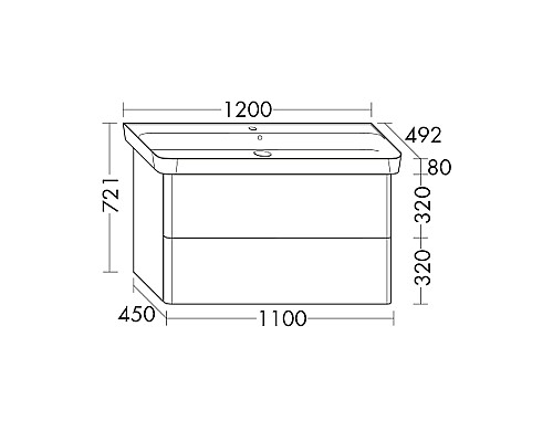 Тумба с раковиной Burgbad Iveo 120 SFEN120F2834G0161C0001*1 подвесная Дуб фланелевый Тумба с раковиной Burgbad Iveo 120 SFEN120F2834G0161C0001*1 подвесная Дуб фланелевый