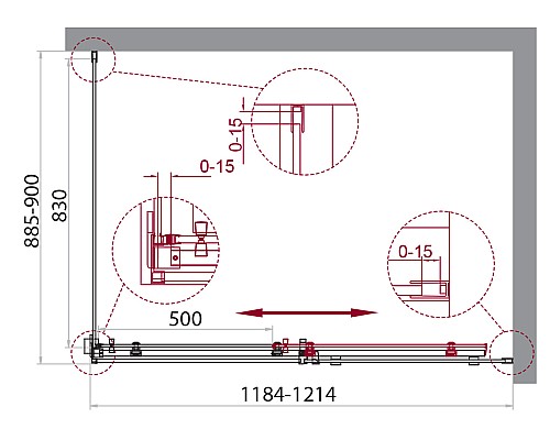 Душевой уголок BelBagno Acqua 120х90 ACQUA-AH-1-120/90-C-NERO Черный