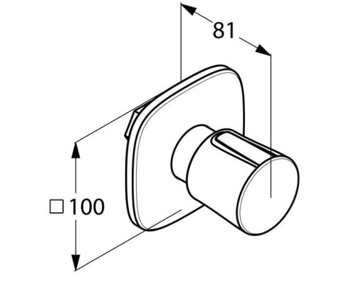 Запорный вентиль Kludi Ambienta 538150575 Хром