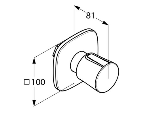 Запорный вентиль Kludi Ambienta 538150575 Хром