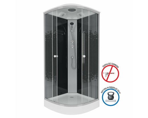 Душевая кабина Niagara Eco 90x90 NG-4501-14BLACK без гидромассажа