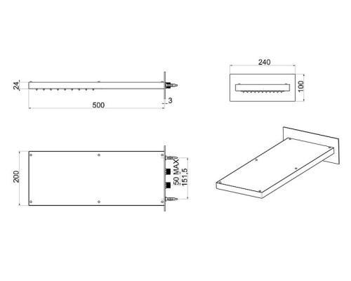 Душевая панель Bossini I00570.030 Хром