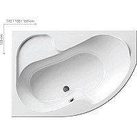 Акриловая ванна Ravak ROSA CM01000000 105 L белая
