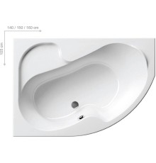 Акриловая ванна Ravak ROSA 105 L белая