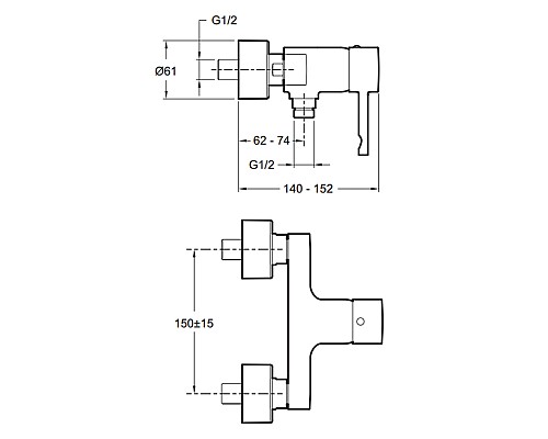Смеситель для душа Jacob Delafon E45533-CP