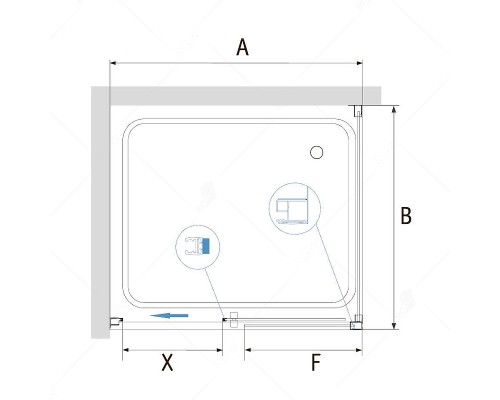 Душевой уголок RGW Passage PA-76 130х120 35087632-11 профиль Хром стекло прозрачное