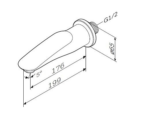 Комплектующие для смесителей AM.PM Sensation F3070000 65 мм