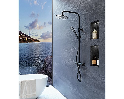 Душевая система Agger Thermo A2451244 Черная