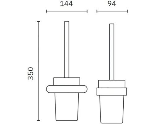 Ершик для унитаза Nofer Capri 16227.G Золото матовое