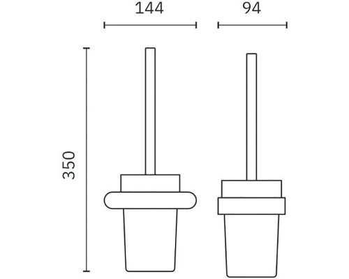 Ершик для унитаза Nofer Capri 16227.G Золото матовое