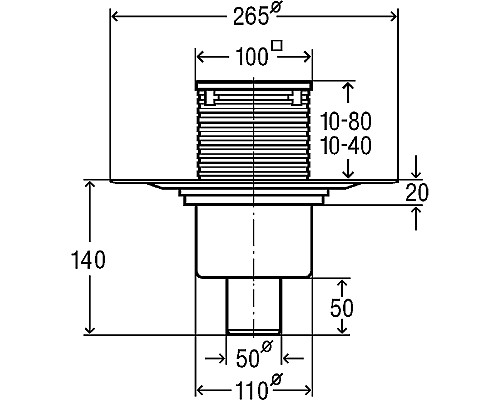 Душевой трап Viega Trap 4936.3 583224 с решеткой Нержавеющая сталь
