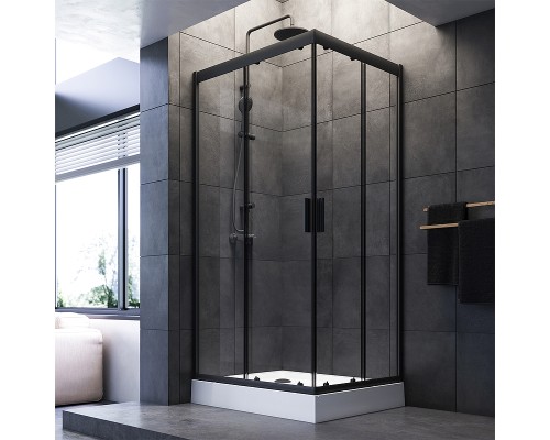 Душевой уголок AM.PM Gem S 100х80 W93G-404-100280-BT Черный матовый