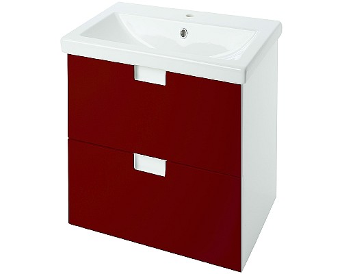 Тумба под раковину Bellezza Пегас 50 4630406180035 подвесная Красная Белая