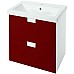 Тумба под раковину Bellezza Пегас 50 4630406180035 подвесная Красная Белая