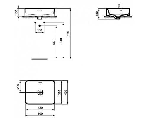 Раковина-чаша Ideal Standard Strada II Vessel 50 T296501 Euro White