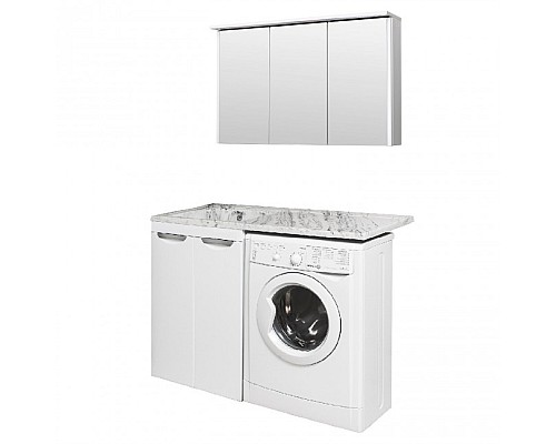 Тумба под раковину Runo ЛИРА 60 УТ000003443 белый мрамор,правое крыло