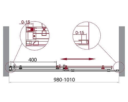 Душевая дверь BelBagno Acqua 100 ACQUA-BF-1-100-C-Cr профиль Хром стекло прозрачное