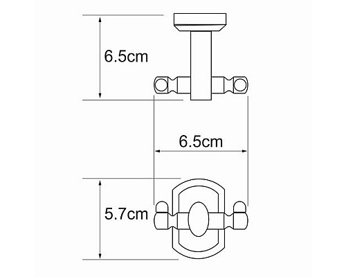 Крючок двойной WasserKRAFT K-3023D