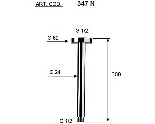 Кронштейн для верхнего душа Remer Minimal 347N30 Хром