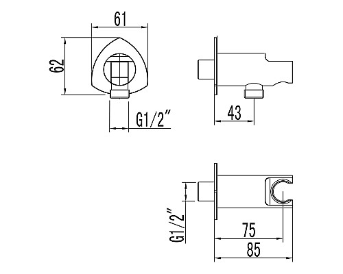 Шланговое подключение Lemark LM3585C Хром