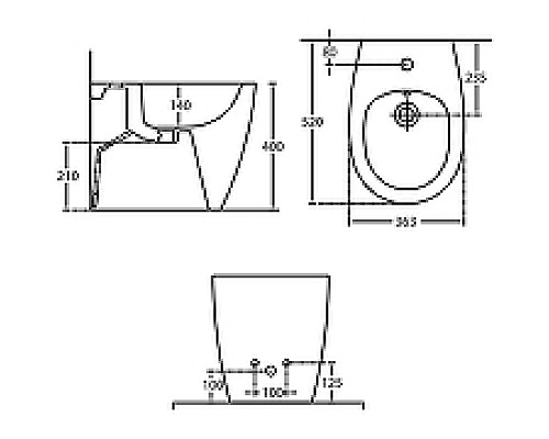 Биде Allen Brau Fantasy 4.11008.20 приставное Белое