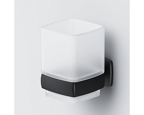 Стакан для зубных щеток AM.PM Gem A9034322 Черный Белый