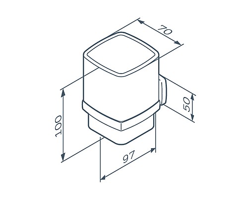 Стакан для зубных щеток AM.PM Gem A9034322 Черный Белый