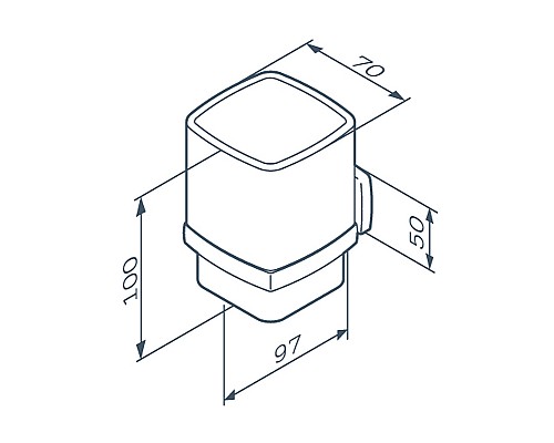 Стакан для зубных щеток AM.PM Gem A9034322 Черный Белый
